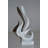 Ameline Modern Art Abstract of Fire White Resin Statue - Size: 6"L x 3"W x 12"H. -1226014979
