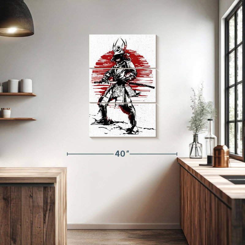 Samurai rouge soleil Sirci, H 38 po x l 24 po