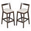 Orlen Modern Rubberwood Barstool With Upholstered Cushion And Low Backrest-117197532