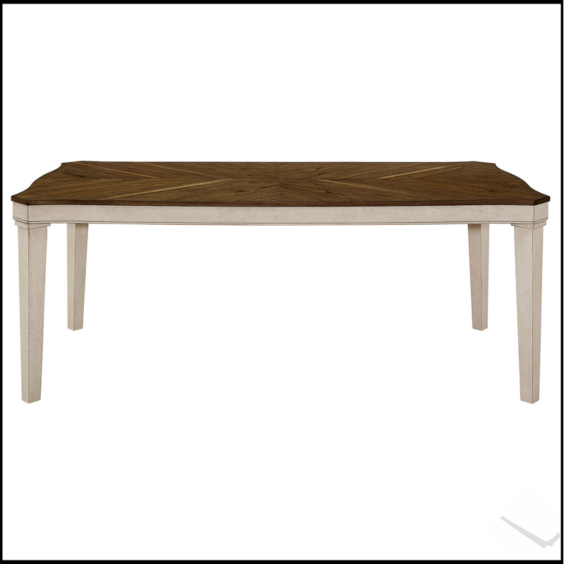 Table de salle à manger Seaside Nutmeg and Rustic Cream, alliant style campagne moderne et charme côtier pour un look intemporel