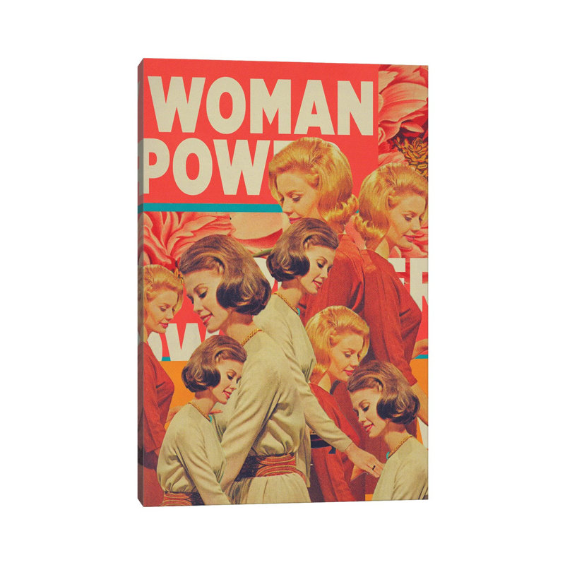 Woman Power by Frank Moth - Print on Canvas, 45.72cm H x 30.48cm W x 1.91cm D, Wrapped Canvas
