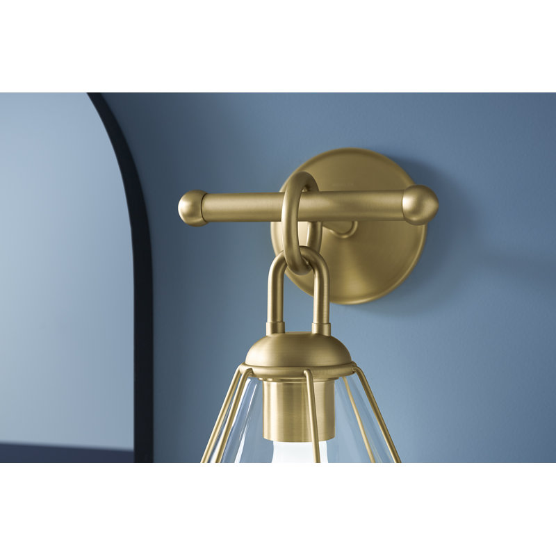 Terret 11-In One-Light Sconce, Brushed Moderne Brass
