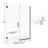 Celesta 46" W x 72" H Hinged Semi-Frameless Shower Door-15662746-15662748