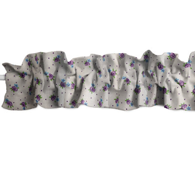 Tiny Flowers Dots Print Sleeve Topper Window Valance