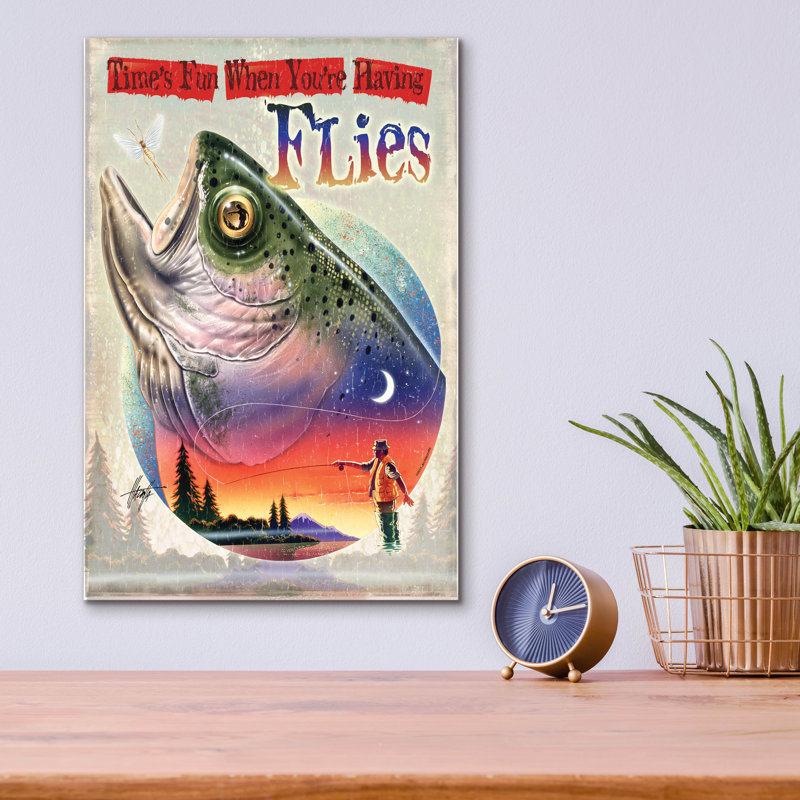«Bass Fly Fish» par James Mazzotta, H 16 po x l 12 po x P 0,13 po