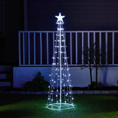 Artificial Christmas Tree with LED Lights and Star on Top
