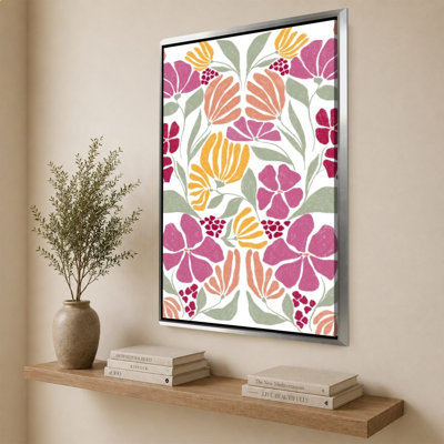 Floral Symmetry by Lucille Price - Graphic Art on Canvas