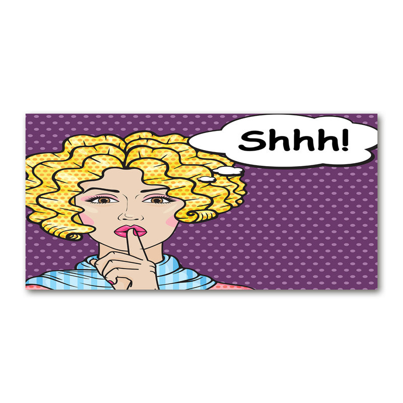Comic Woman - Wrapped Canvas Print, Canvas, 70cm H x 140cm W x 2cm D