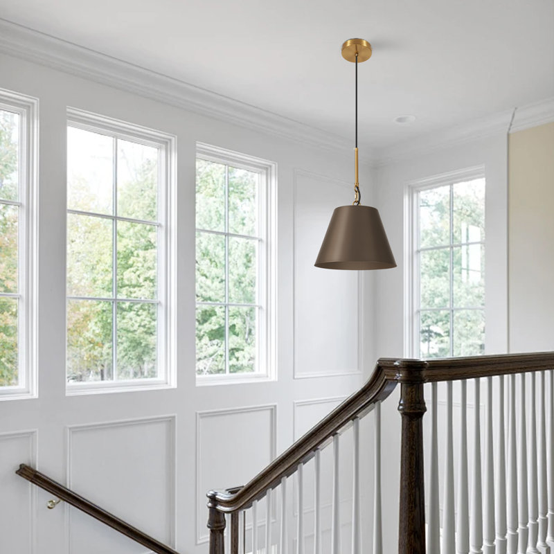 Luminaire suspendu vintage rétro à 1 lumière avec chaîne réglable