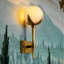 CDJ Wall Lamp Alesa Double antique brass finish alabaster-895580494-895580493