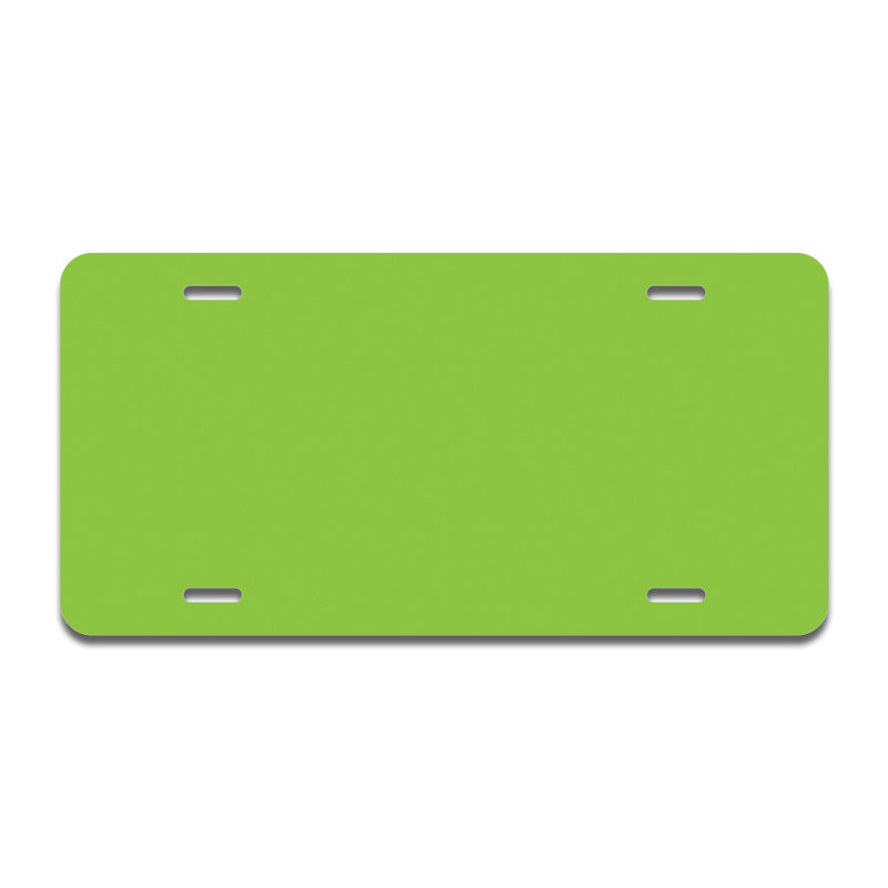 Solid Lime Green Aluminum Plate Frame