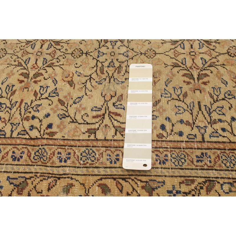 Fortunna One-of-a-Kind 6'5" X 9'5" 1980s Wool Area Rug in Light Khaki