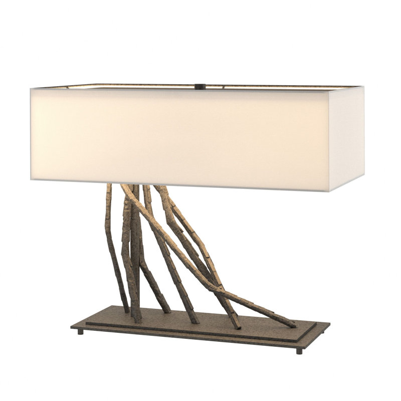 Brindille 16.5" Table Lamp, Flax, Natural Iron