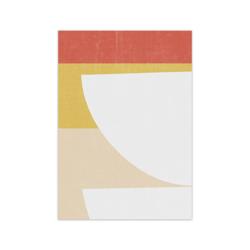 Colourful Mid Century Modern B - Print, Unframed, 84cm H x 59cm W x 1cm D