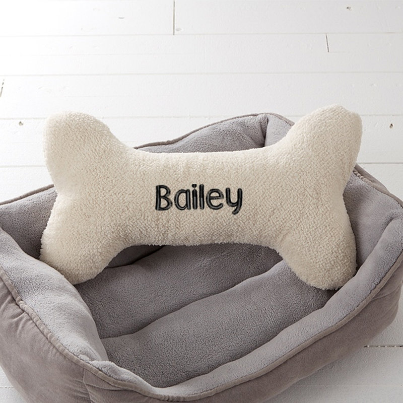 Personalized Dog Bone Pet Pillow, Yes