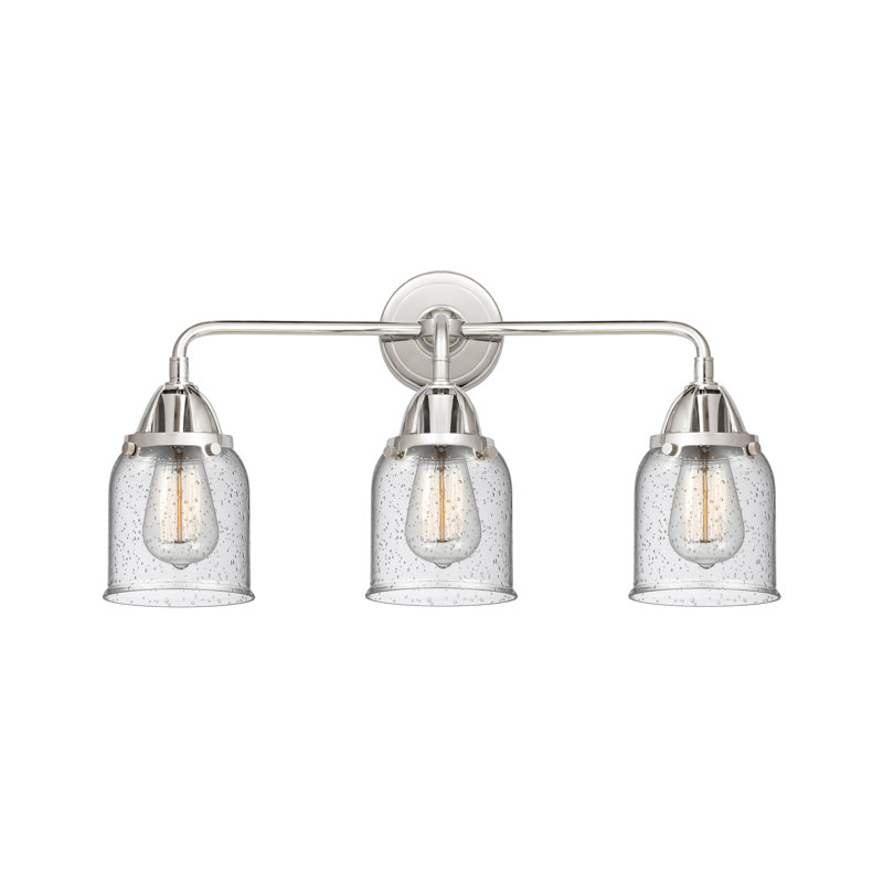 Éclairage pour meuble-lavabo à 2 lumières 5 po et 3 clochettes 23 po Shauna, Ampoule non incluse, Chrome poli