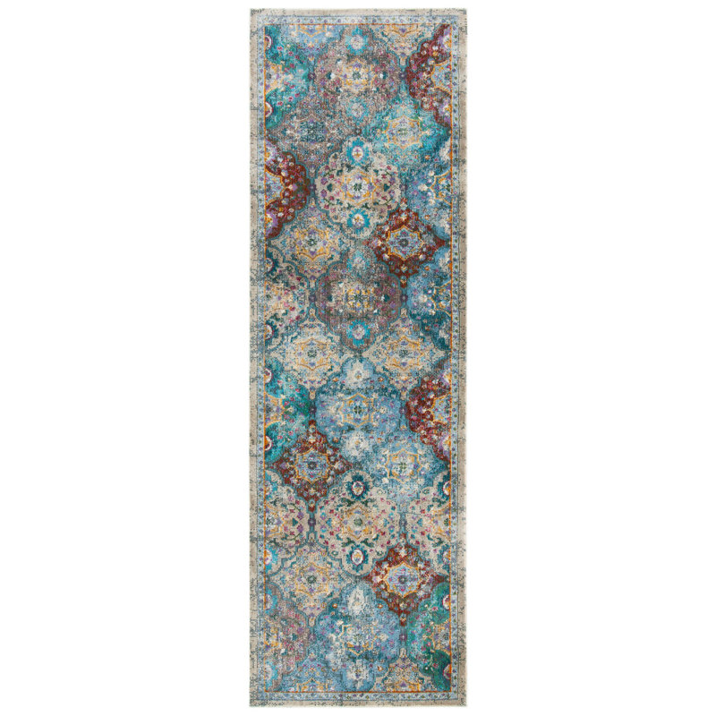 Marques Performance Geometric Rug, Runner 2'2" x 7'