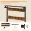 Arbre d'entrée en bois 5-en-1 avec banc à chaussures, portemanteau, crochets, tiroirs et tablette supérieure - Organisateur de maison de campagne moderne pour vestibule ou vestibule-105098899