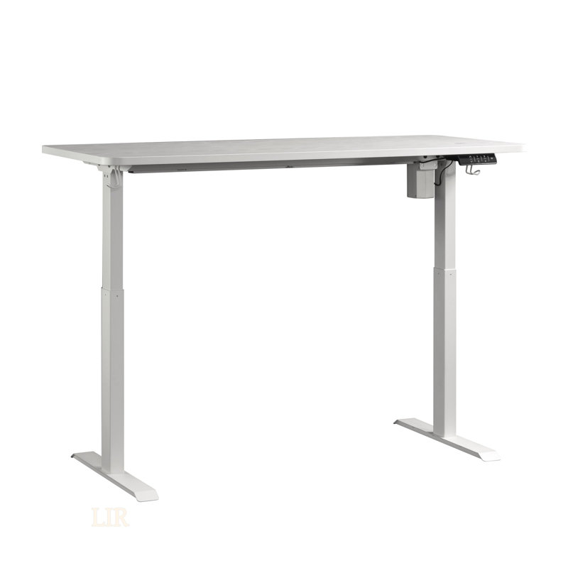 Electric Sit/Stand Desk With Adjustable Height And Durable Surface, Perfect For Ergonomic Home And Office Use.