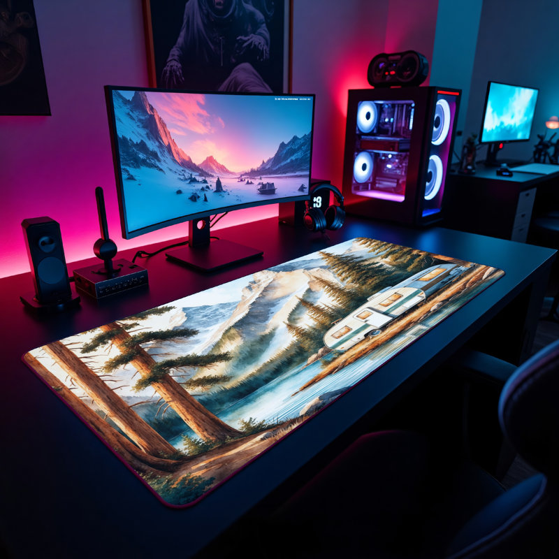 Polyester Desk Pad, 31.5x15.5
