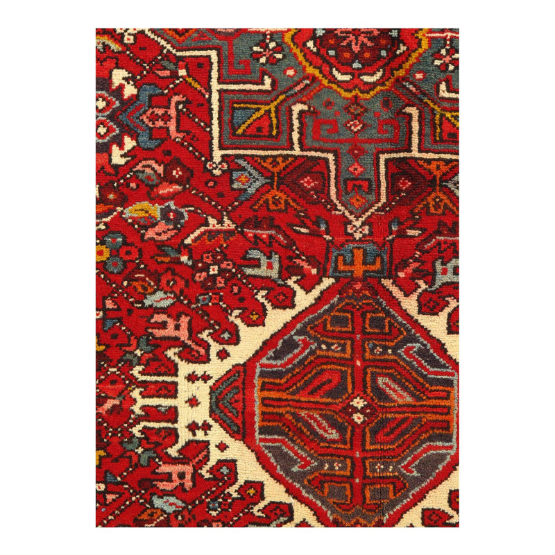Tapis oriental rouille en coton / laine 4 pi 11 po x 6 pi 3 po Imeria
