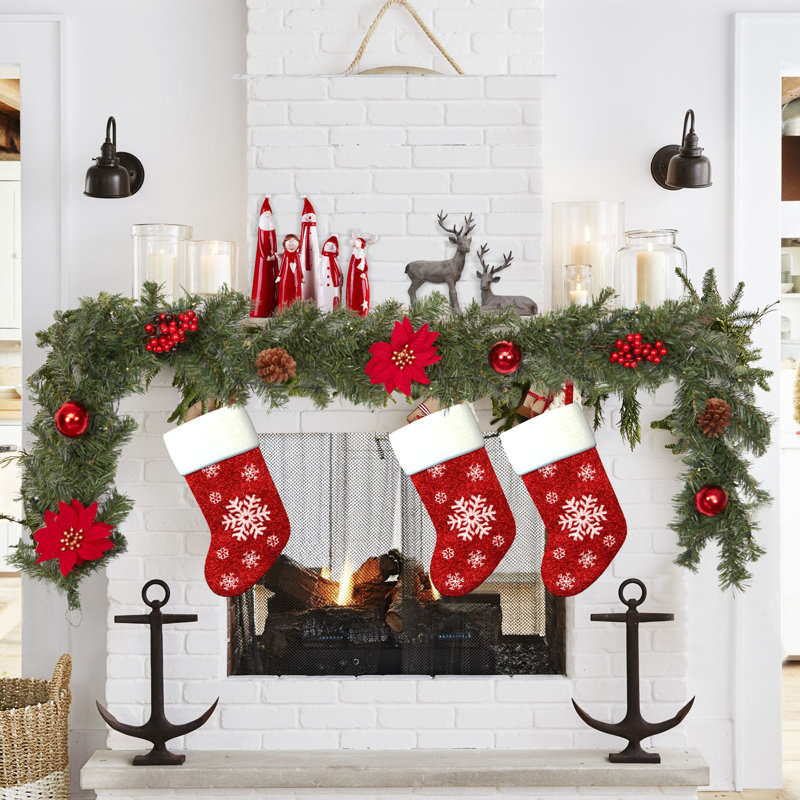 43cm Dried Garland, Red