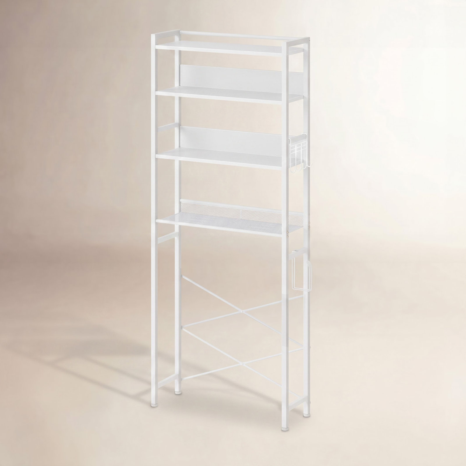 Calirose Over-The-Toilet Storage, White, 68" H X 23.6" W x 9.4" D