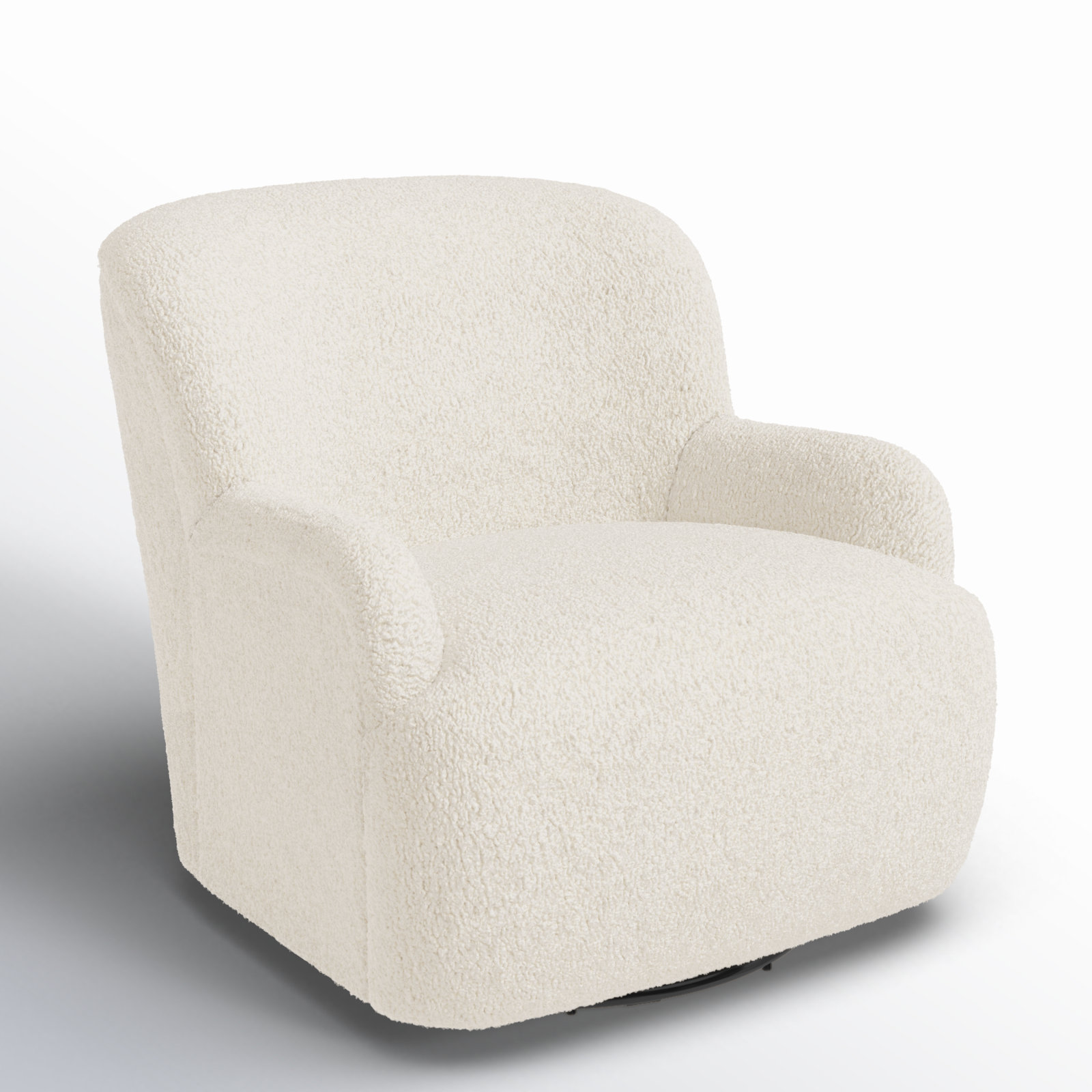 Maxton Swivel Armchair, Sheepskin Natural Sherpa