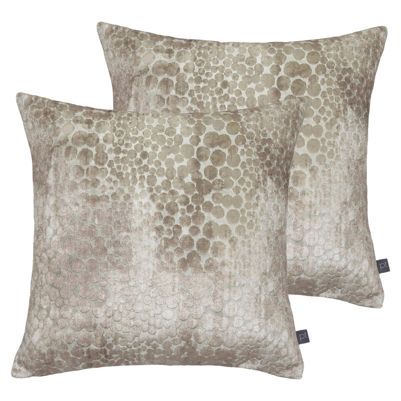 Geometric Square Cushion, Blush, Feather
