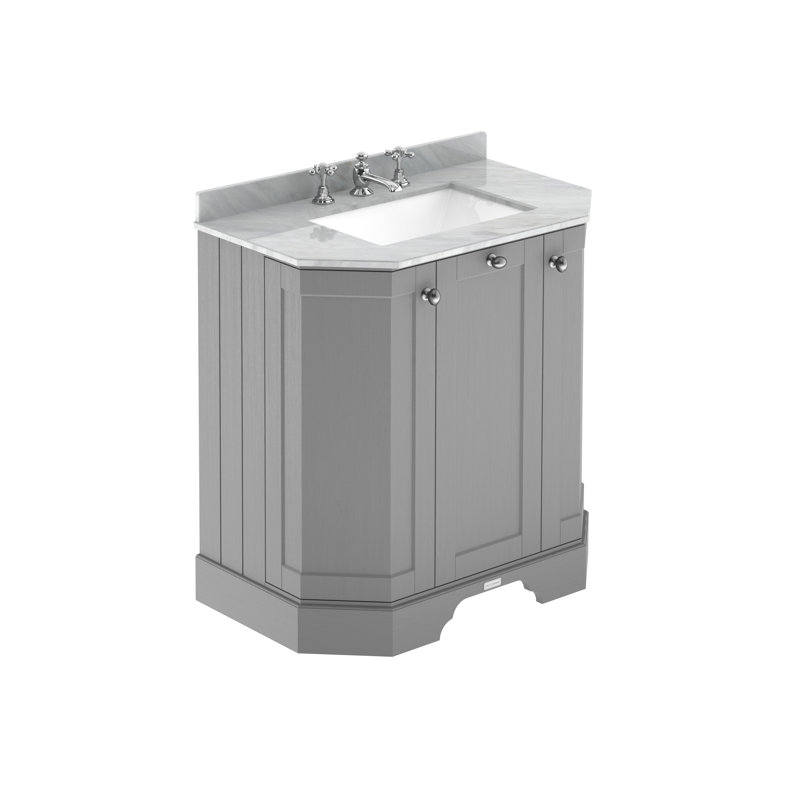 Old London 750mm Free-standing Single Vanity, Storm Grey, Grey