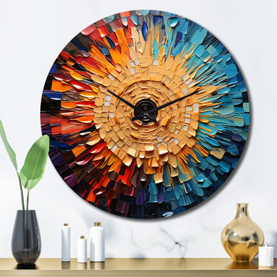Colorful Vinyl Record Vinyl Mosaic I Wall Clock