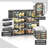  Modern Double Column 4-Tier Foldable Shoe Cabinet With Magnetic Doors, Black Storage Organizer For Entryway Or Closet-2086978002
