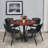 Regency Kobe Round X-Base Breakroom Table, 4 M Stack Chairs-22589993-22589924