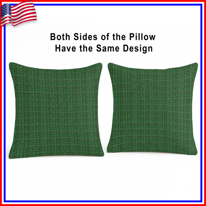 Coussins décoratifs Green, 14 X 14 pouces