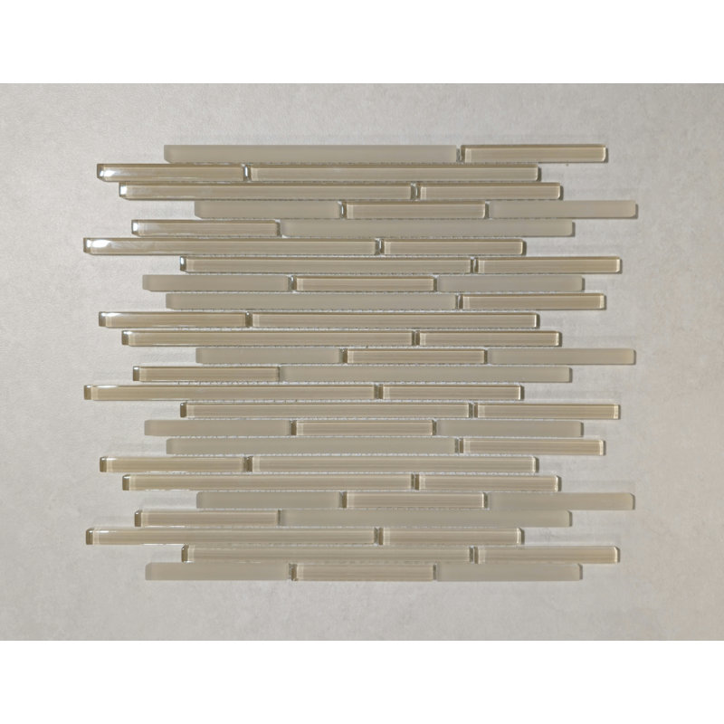 Mosaïque de verre linéaire Bullet 45, Beige