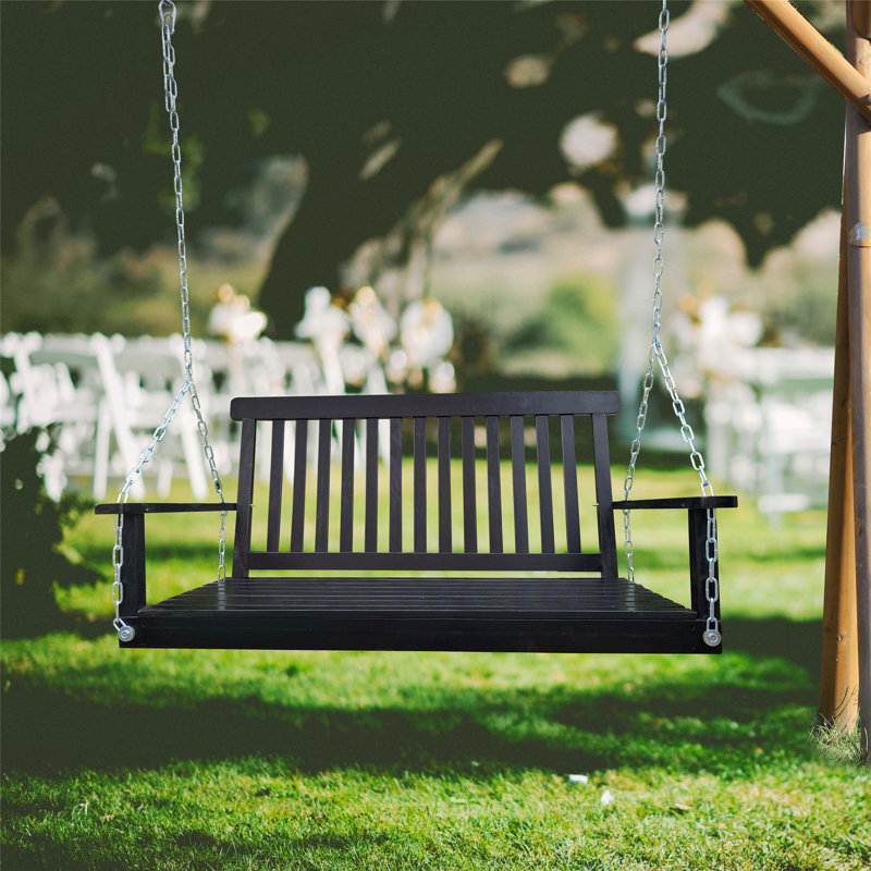 Banc de jardin en bois, Noir