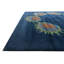 Tapis carré bleu marine Mullan