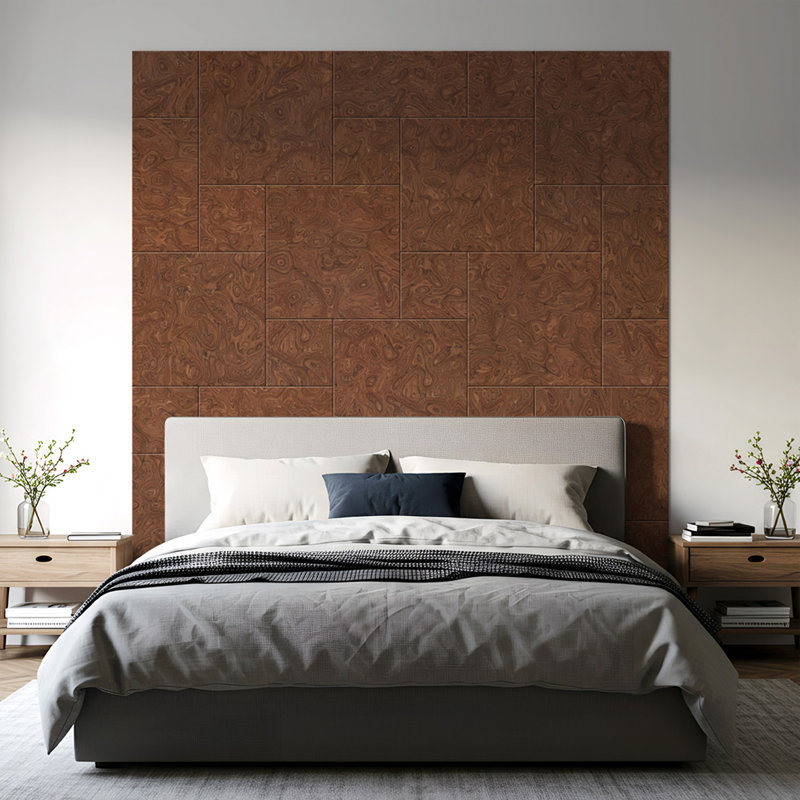 Square Edge Dark Walnut Finished Veneer MDF Boards, 12" H x 12" W