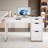 52 Inch Desk with 4 Drawers, Small Computer Desk for Small Space-1296264698-1275599903