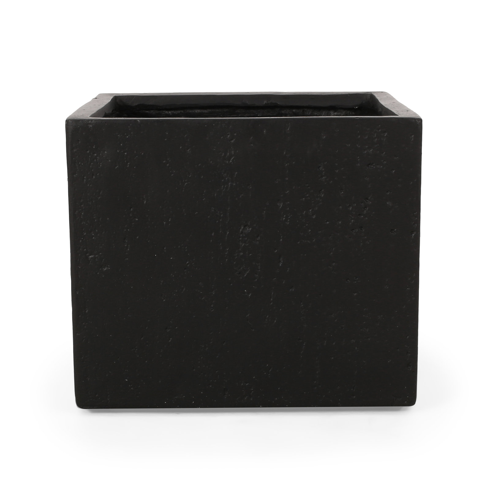Shiner Lightweight Concrete Planter Box Set, Black, 16" H x 31.25" W x 15.75" D, 1