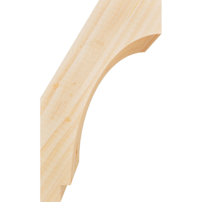 Attelle impériale du genou, Sapin de Douglas, Lisse, H 10 po x l 3,5 po x P 6 po