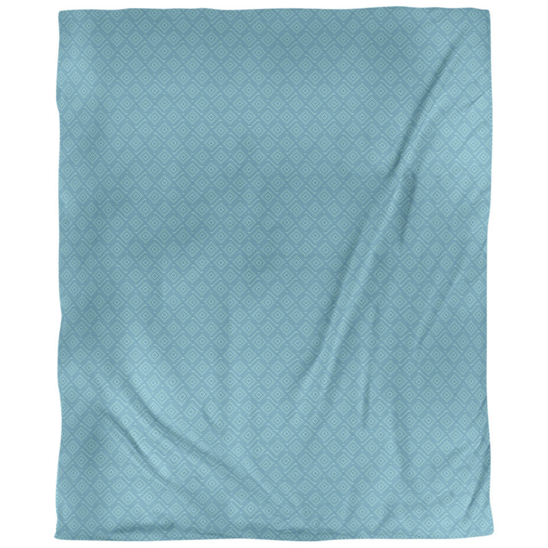 Tissu de labyrinthe carré, bleu, L 54 po x l 36 po, Lin huître palazzo