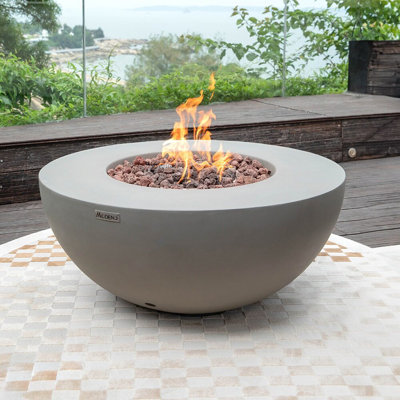 Round Concrete Smokeless Fire Pit Table