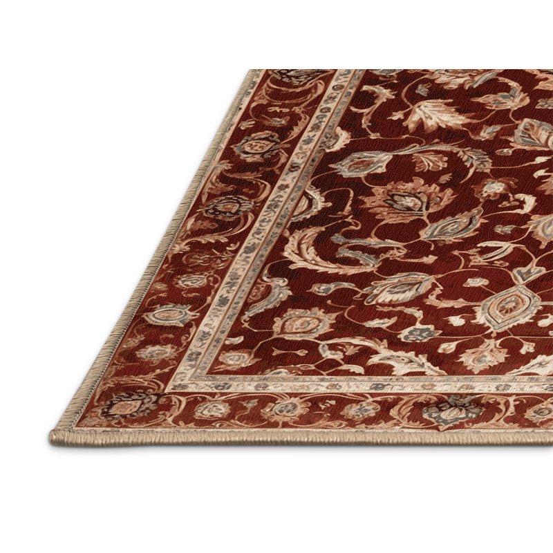 Tapis brun lavable à la machine, Rond 4 pi