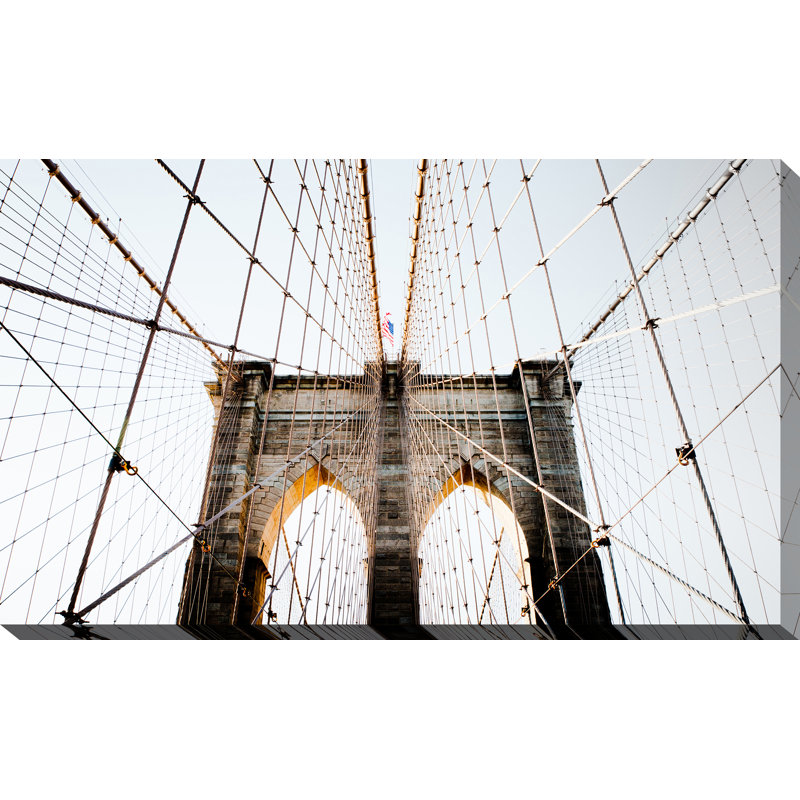 « brooklyn bridge », reproduction de photo sur toile tendue, H 18 po x l 30 po x P 1 po