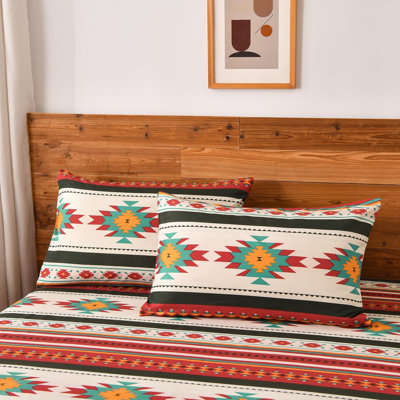 Microfiber Multicolor Southwestern Tribal Aztec Sheet Set