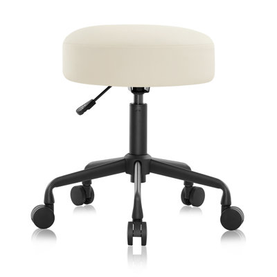 Heavy Duty Extra-Wide Seat Adjustable Height Swivel Rolling Stool for Dental Clinic, Salon, Office, and Bar