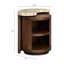 Table basse ronde avec roulettes