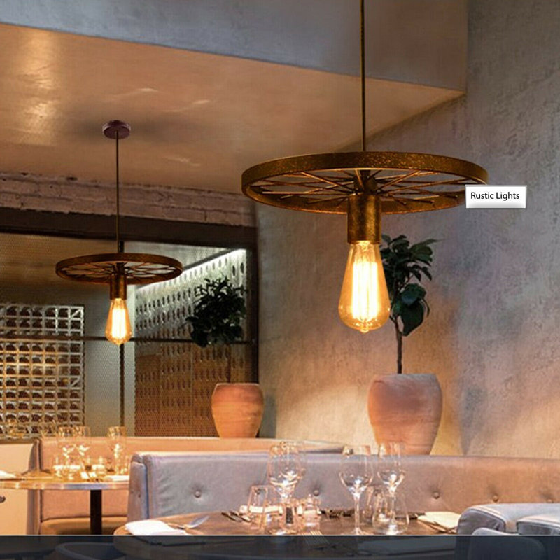1 - Light Pendant, Rustic Red