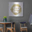«Seasons Greetings Gold Wreath» par Cindy Jacobs, art mural en métal-73719696